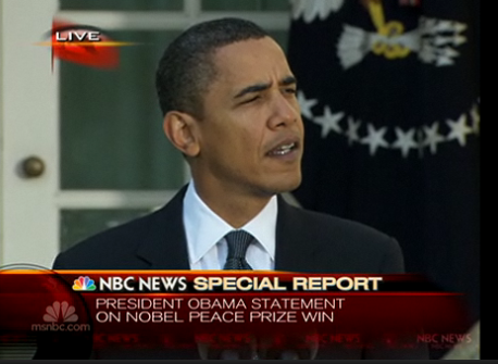 President Obama speaks about the award. Coverage by MSNBC.